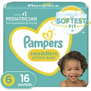 Pampers Swaddlers Disposable Baby Diapers, Size 6, 16 Ea..