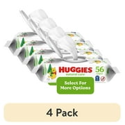 (4 pack) Huggies Natural Care Sensitive Baby Wipes, Unscented, 1 Pack, 56 Total Ct (Select for More)