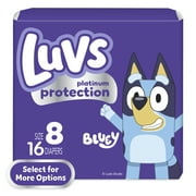 Luvs Platinum Protection Baby Diapers Size 8, 16 Count (Select for More Options)