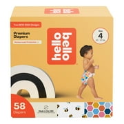 Hello Bello Premium Baby Diapers, Infant Size 4, 58 Count (Select for More Options)