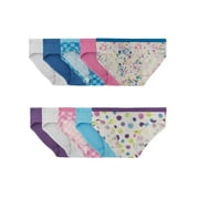 Fruit of the Loom Girls' Eversoft Hipster Underwear, 10-Pack, Sizes 4-16
