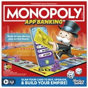 Monopoly App Banking Board Game, App-Enabled Game, Links to Smart Devices, Ages 8+