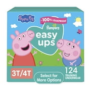 Pampers Easy Ups Training Underwear Peppa Pig Size 5 (3T4T), 124 Count