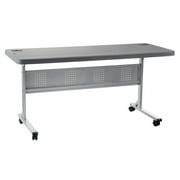24" x 60" Flip-N-Store Training Table - Charcoal Slate