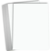 Hamilco White Cardstock Thick Paper 8 1/2 x 11" Blank Heavy Weight 80 lb Cover Card Stock - for Brochure Award and Stationery Printing - 50 Pack