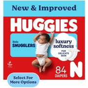 Huggies Little Snugglers Baby Diapers, Size Newborn (up to 10 lbs), 84 Count (Select for More)